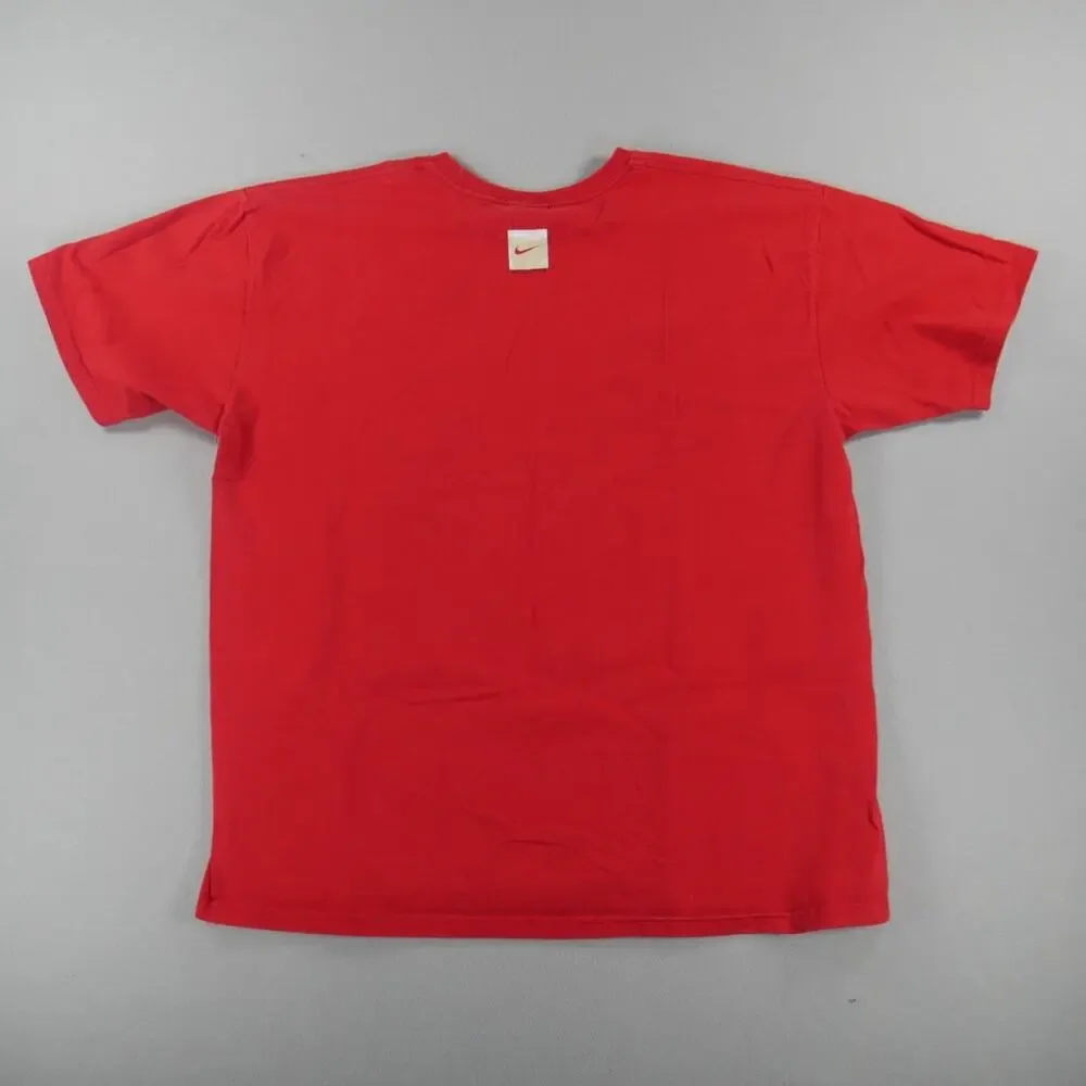 Vintage Y2K Red Nike Box Logo Streetwear Mens Size XL Gray Tag Label Cotton
